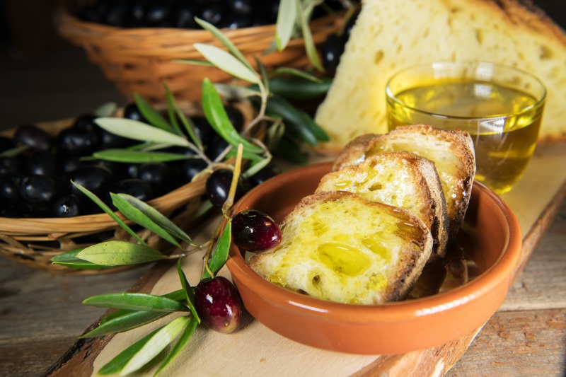 Pane con olio di oliva