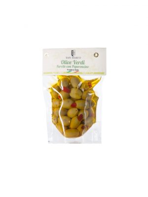 Olive verdi con peperoncino