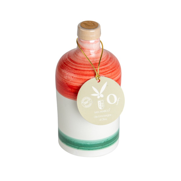 Orcio in terracotta "tricolore" da 250 ml. con bag Natalizia - immagine 2