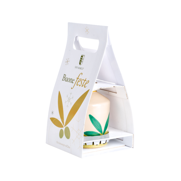 Orcio in terracotta da 250 ml con bag Natalizia